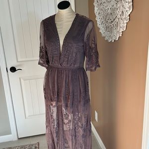 Purple lace jumpsuit/dress